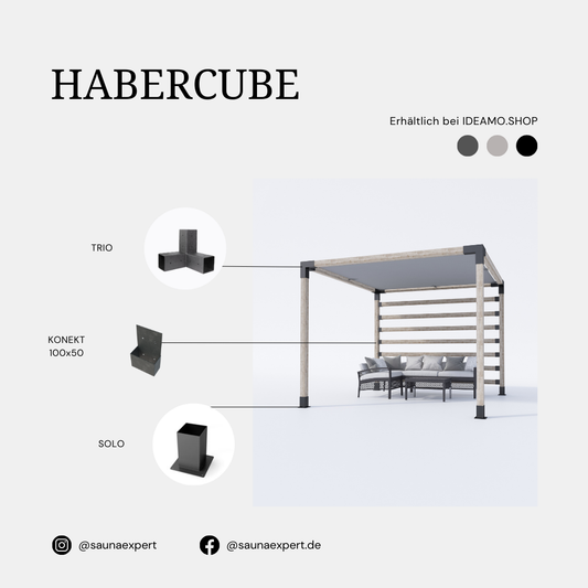 HABERCUBE Holzsteckverbinder von SAUNAEXPERT
