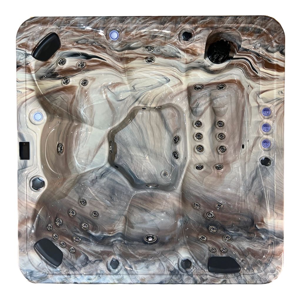 Elektrischer Premium-Whirlpool "Amber", Acryl, 225x225 cm