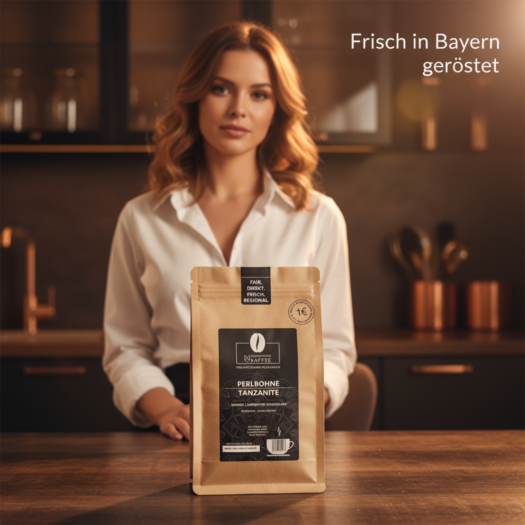 Tanzania Perlbohne – 100% Arabica | Ganze Bohnen | Handgeröstet in Bayern