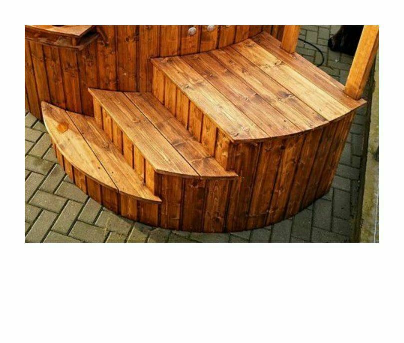 Treppe mit Filterstaukasten für Runde Badefässer mit Durchmesser 200 und 225cm