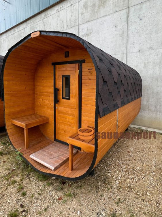 Fasssauna 3m "BRR-300-Quadro" - Aussensauna