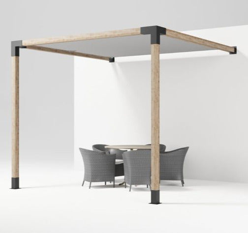 Habercube Terrassenbeschattung 300x300cm Wandbefestigt