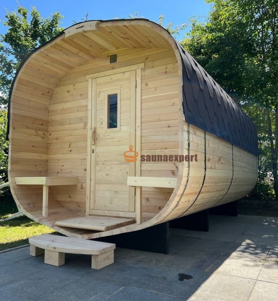 Fasssauna aus Zedernholz "BRR-420-Quadro"