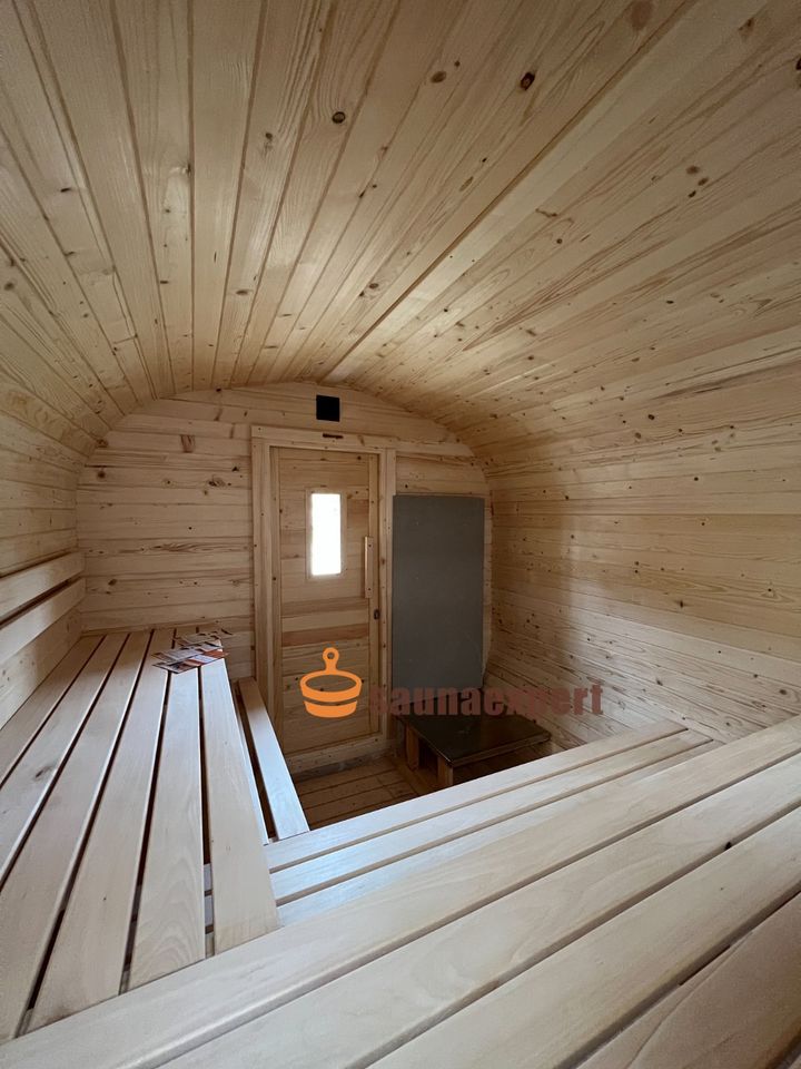 Fasssauna 3m "BRR-300-Quadro" - Aussensauna