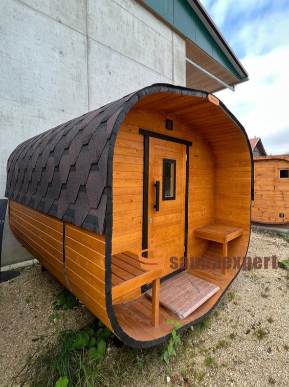 Fasssauna 3m "BRR-300-Quadro" - Aussensauna