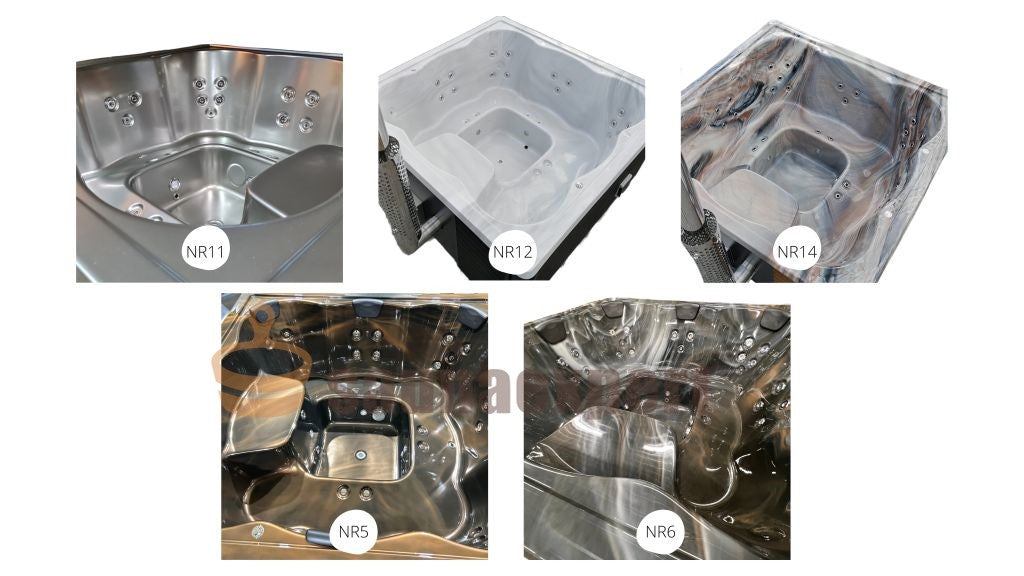 Outdoor ACRYL- Whirlpool / Badezuber 225x225cm mit Holzheizung