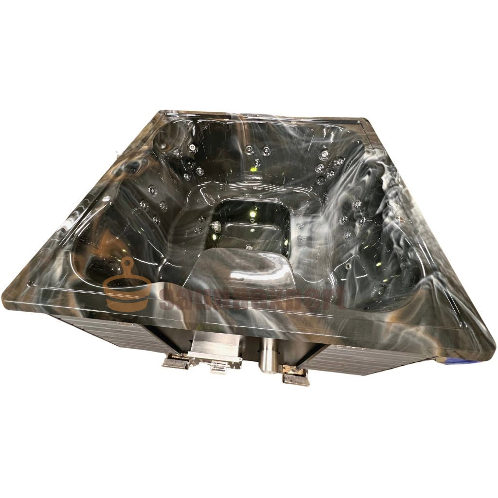 Outdoor ACRYL- Whirlpool / Badezuber 225x225cm mit Holzheizung