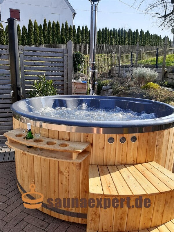Whirlpool GFK - Badefass - Badezuber RUND Ø200cm mit Holzheizung
