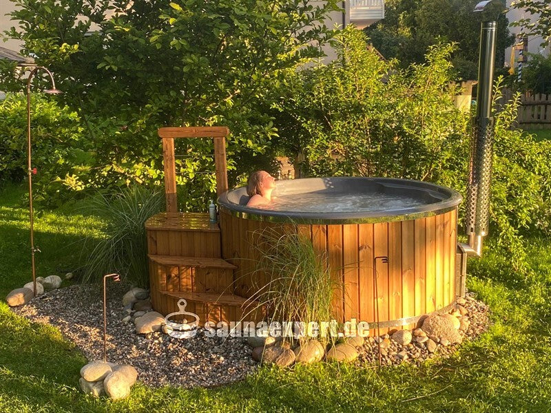 Whirlpool GFK - Badefass - Badezuber Ø225cm mit Holzheizung