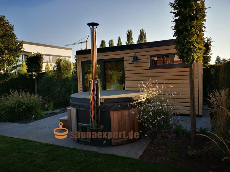 Whirlpool GFK - Badefass - Badezuber Ø225cm mit Holzheizung