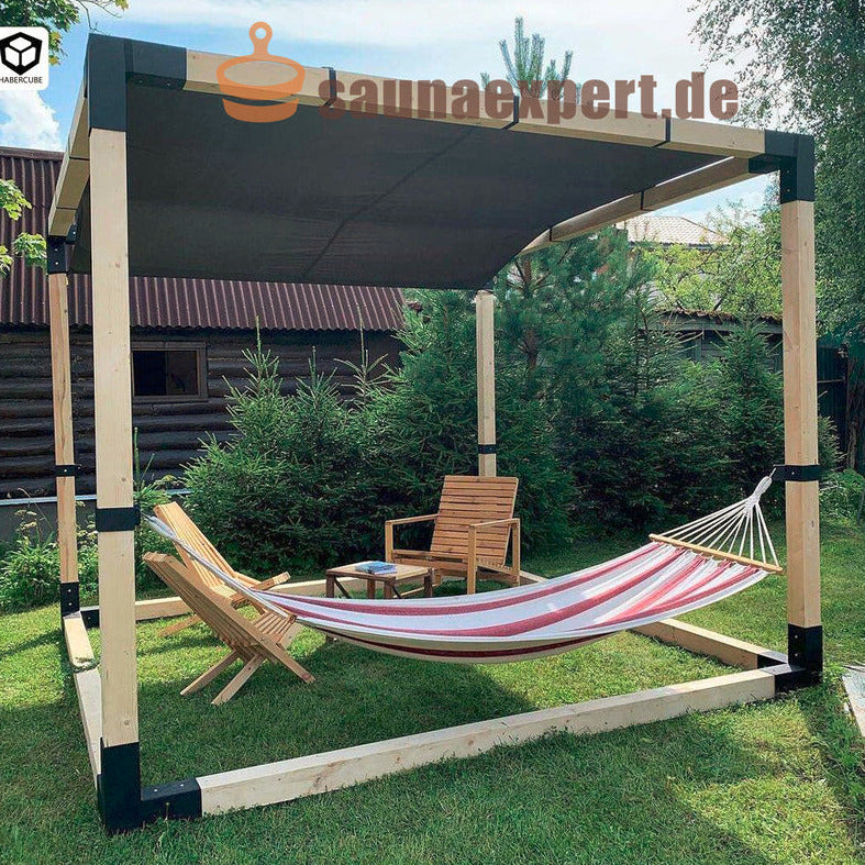 Habercube HANT SET 4x - Konstruktionsholz Steckverbinder 10x10 Holzverbinder