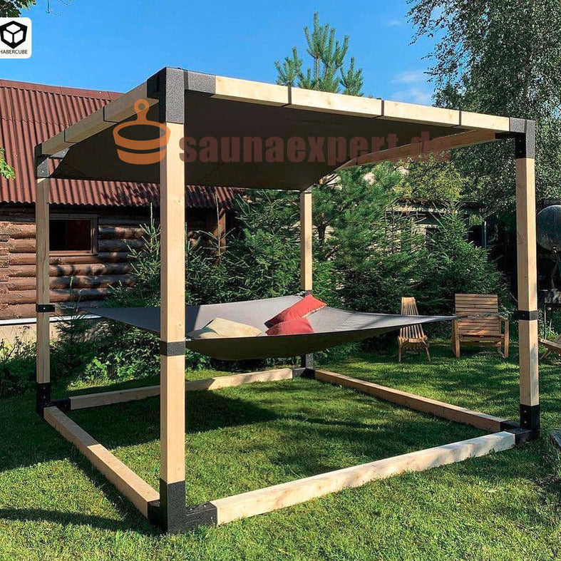 Habercube HANT SET 4x - Konstruktionsholz Steckverbinder 10x10 Holzverbinder