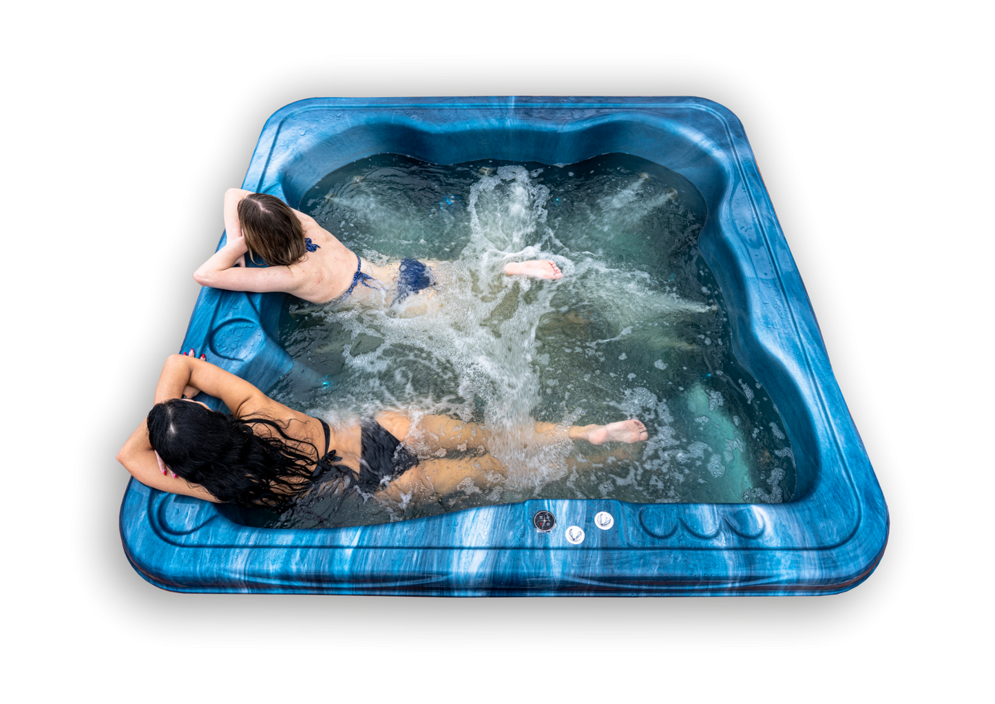 Outdoor ACRYL- Whirlpool / Badezuber 245 x 245cm mit Holzofen / Hot Tube