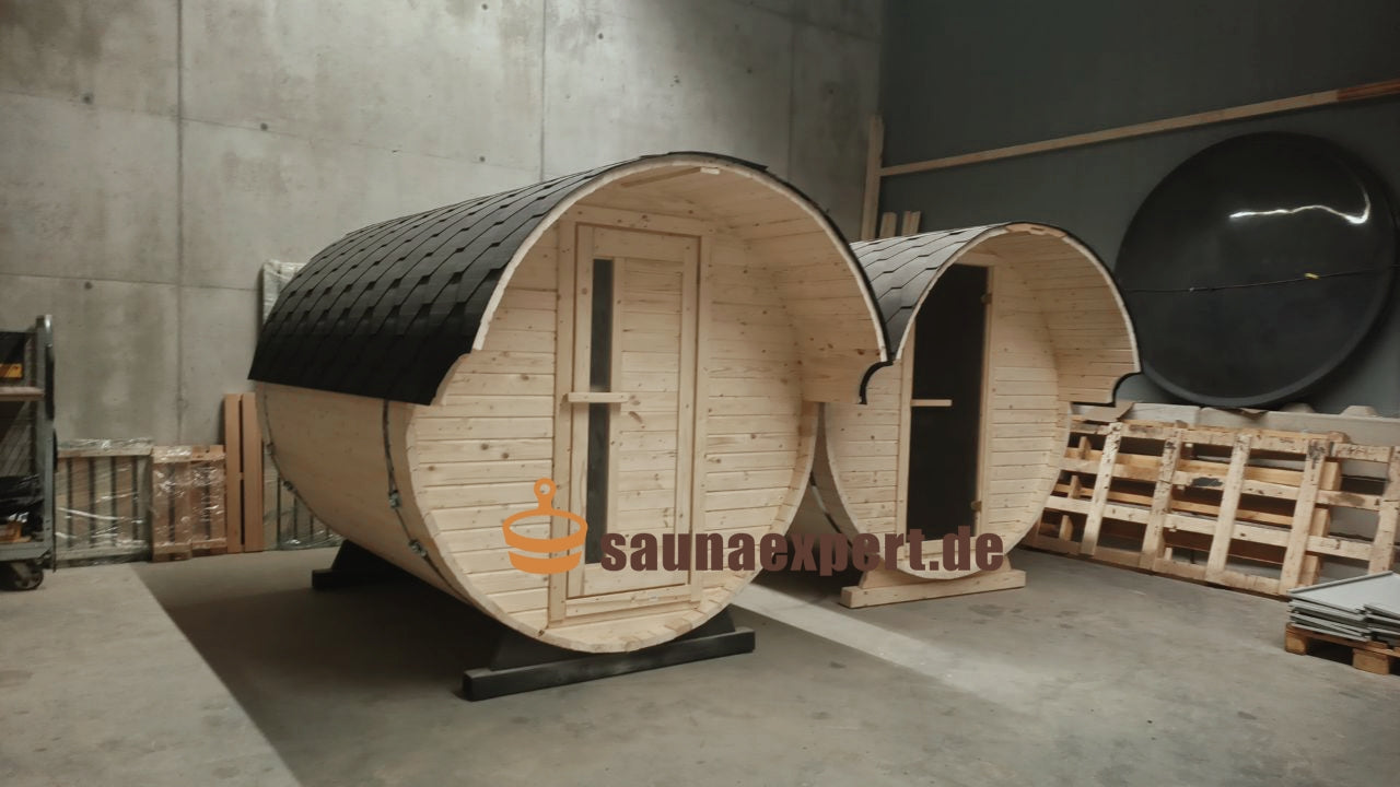 Fasssauna Bausatz 240cm Ø215 Thermoholz