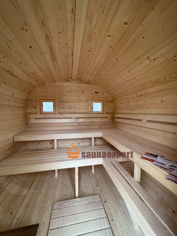 Fasssauna 3m "BRR-300-Quadro" - Aussensauna