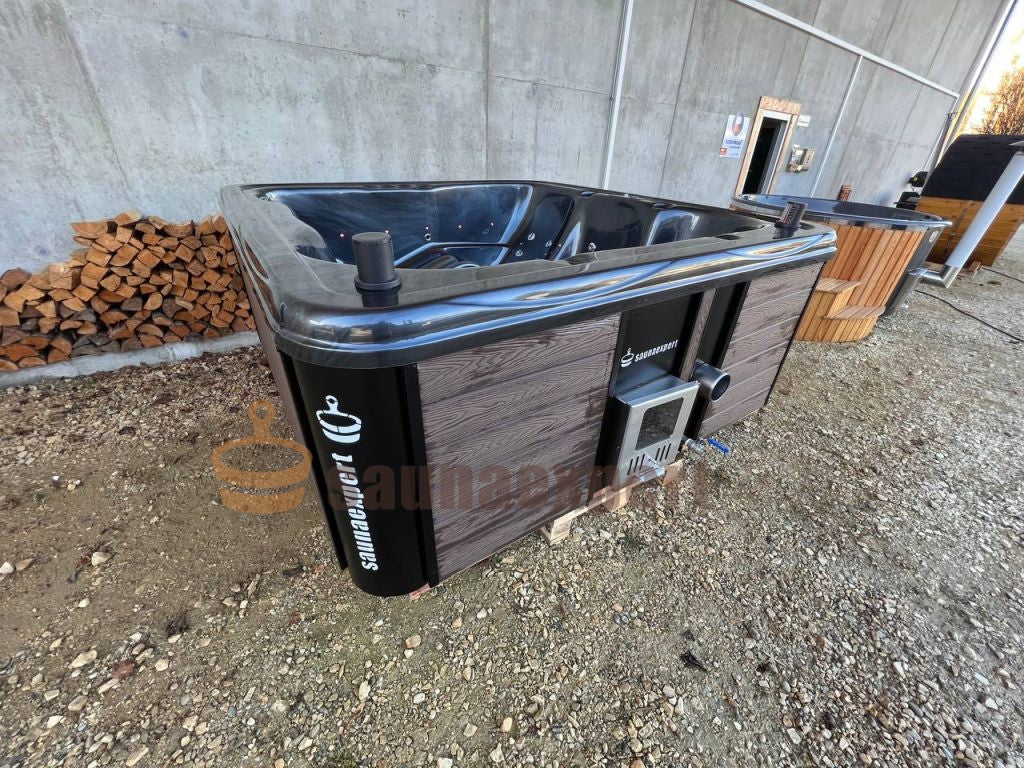 Outdoor ACRYL- Whirlpool / Badezuber 245 x 245cm mit Holzofen / Hot Tube