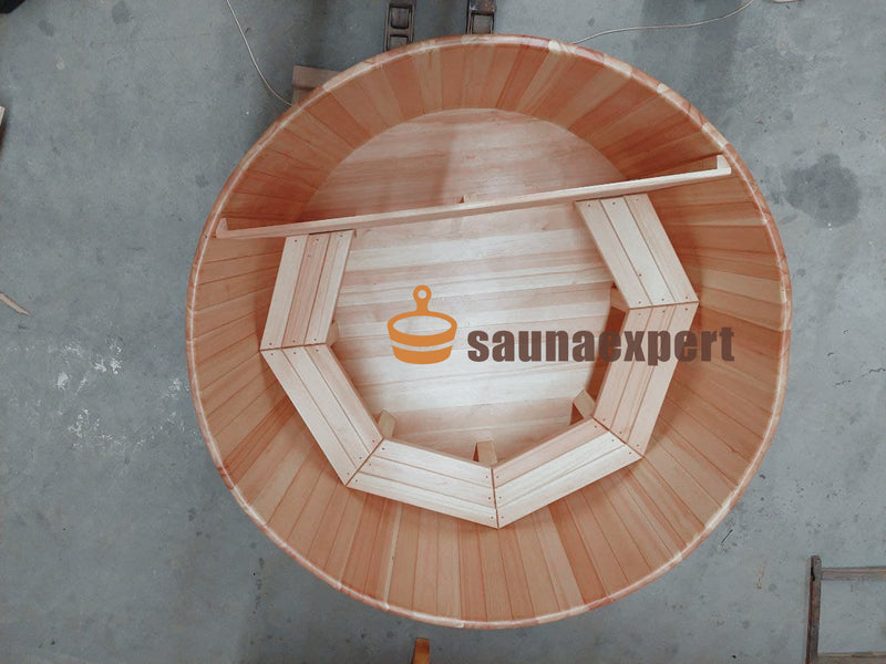 Badefass Badezuber Hot Tub ∅200cm Zedernholz mit Holzofen