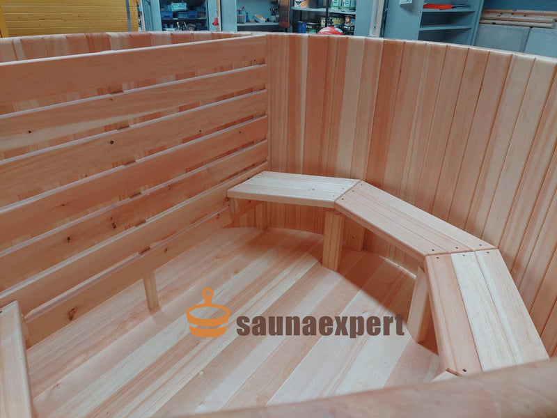 Badefass Badezuber Hot Tub ∅200cm Zedernholz mit Holzofen