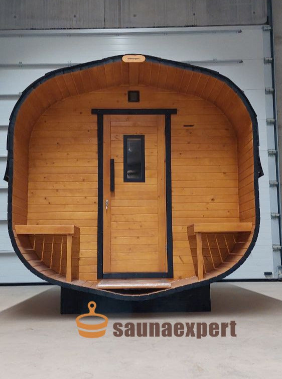 Fasssauna 3m "BRR-300-Quadro" - Aussensauna