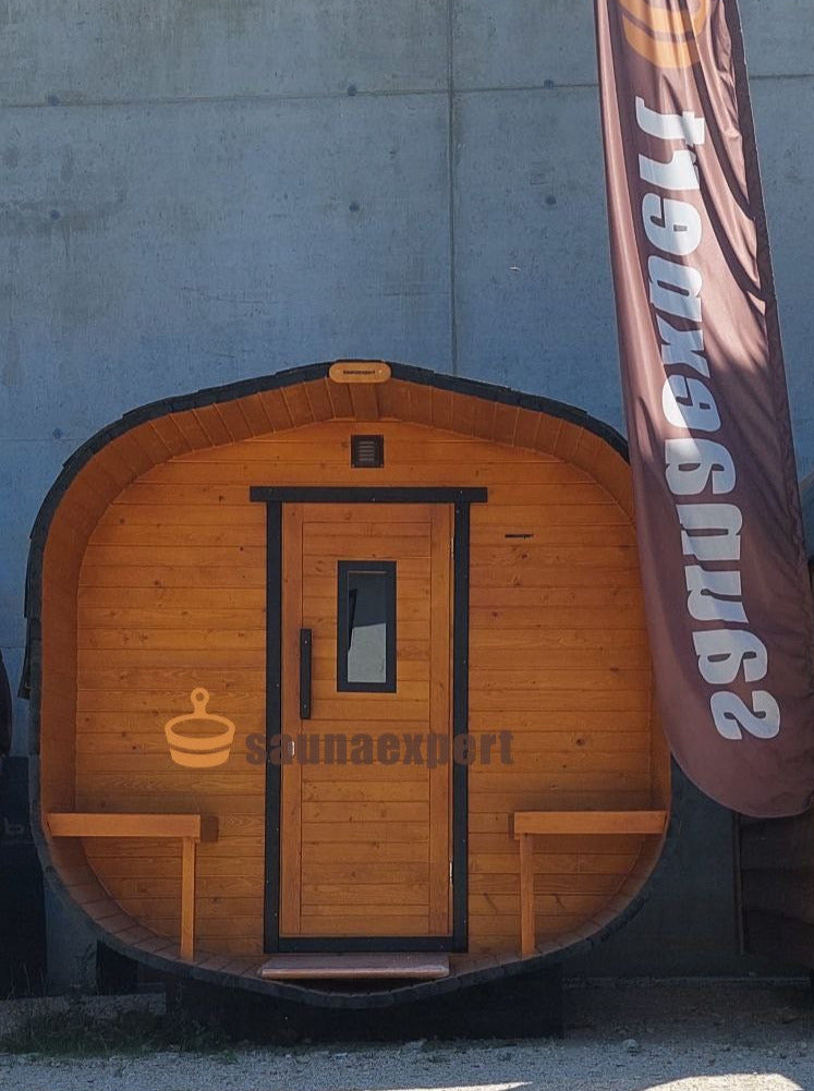 Fasssauna 3m "BRR-300-Quadro" - Aussensauna
