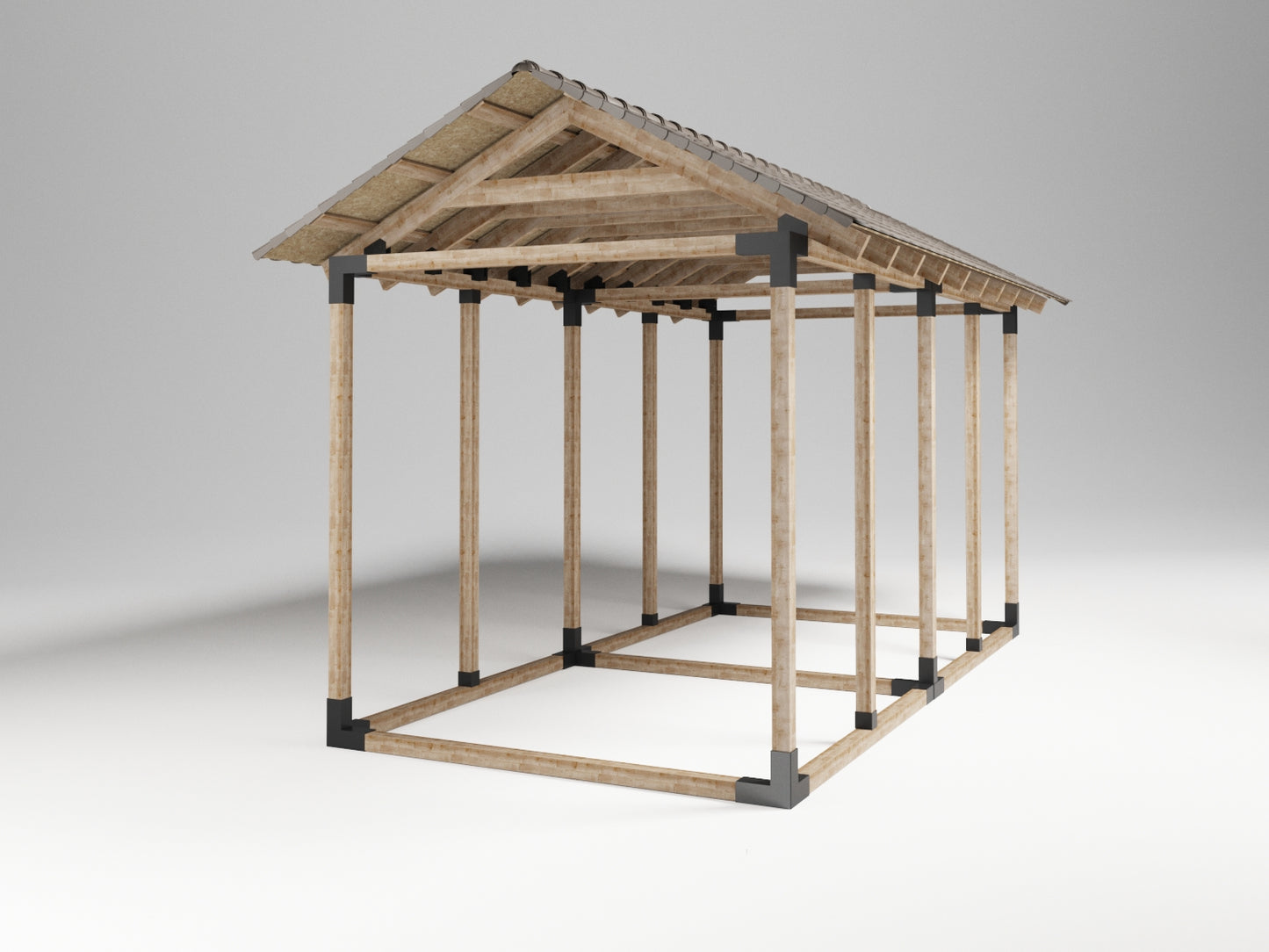 Habercube RAFT Set 4x - Holz Steckverbinder Sparren Befestigungselement Carport
