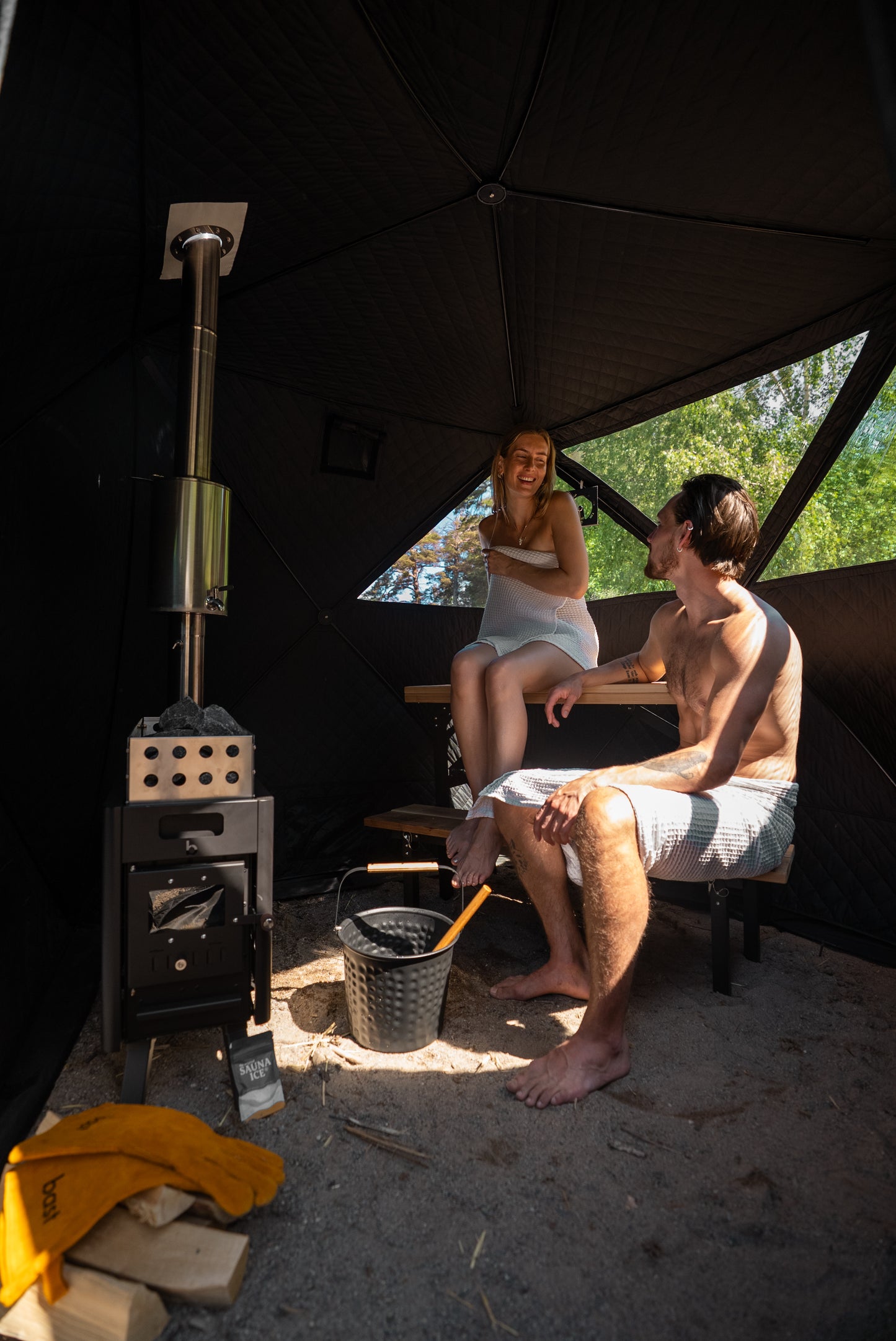 BAST Saunazelt Näver Deluxe – bis 6 Personen