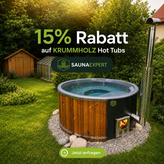 Whirlpool GFK - Badefass - Badezuber Ø200cm mit Holzheizung