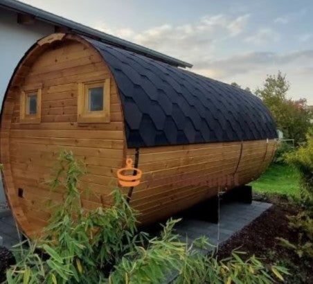 Fasssauna aus Zedernholz "BRR-420V-RUND"