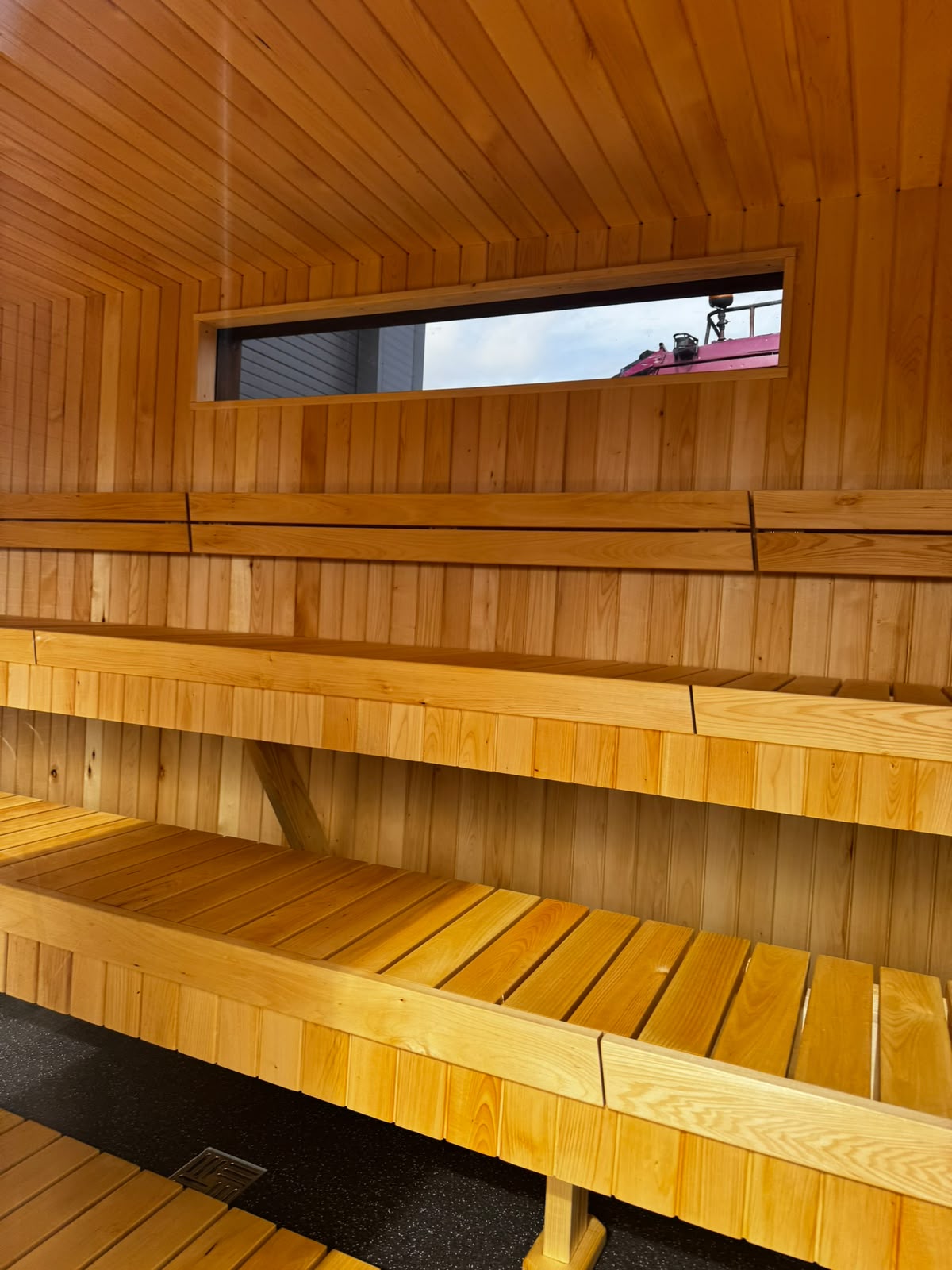Panorama Kubus Außensauna KUBUS THERMO – 7 × 2,5 m