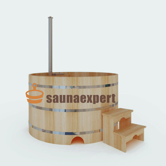 Badefass Badezuber Hot Tub ∅200cm Zedernholz mit Holzofen
