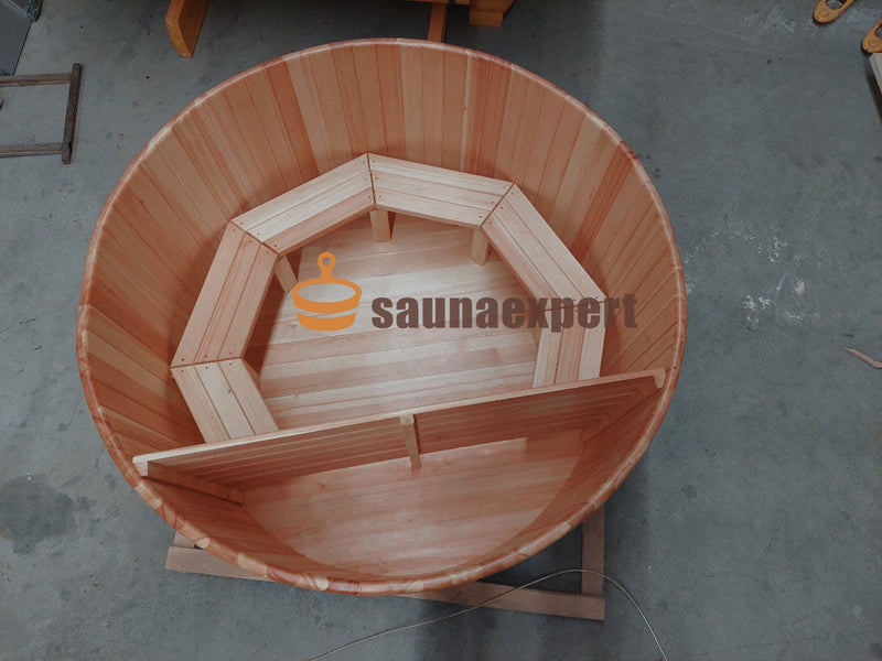 Badefass Badezuber Hot Tub ∅200cm Zedernholz mit Holzofen